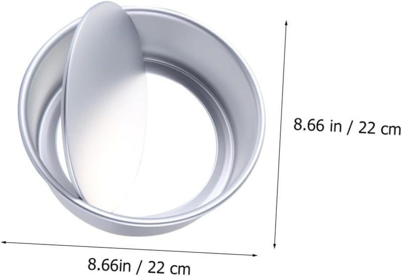 Healeved Aluminum Alloy round Cake Mould Set 2pcs 6 8 Inch Non-stick Mousse Cake Pans Baking Tool for DIY Desserts and Home Baking - Image 2