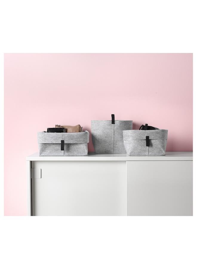 زبون سلة، مجموعة من 3، رمادي - Image 4