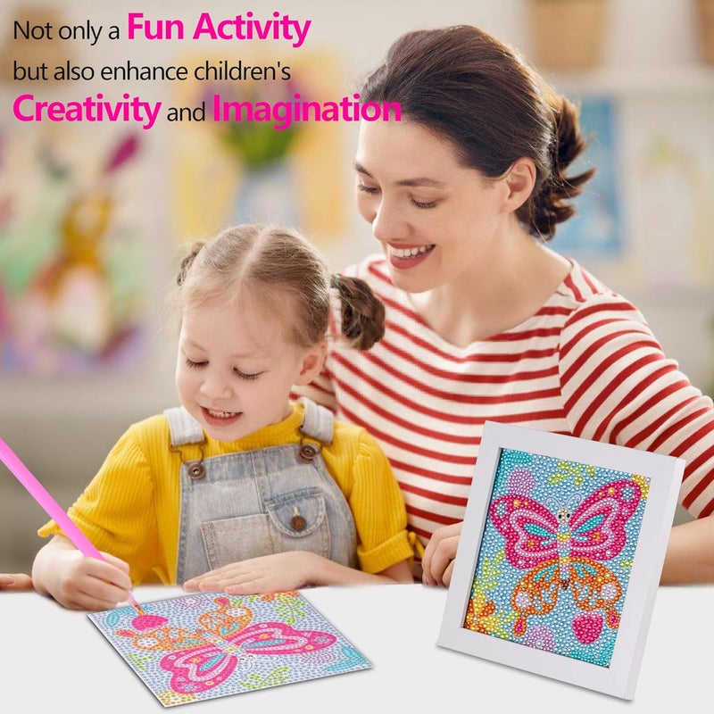 ZALIAFEI Butterfly Diamond Art Kits for Kids, Gem Art for Holiday, Gem Art Kits for Girls Birthday Gift, Arts and Crafts for Ages 8 10 12 - Image 3