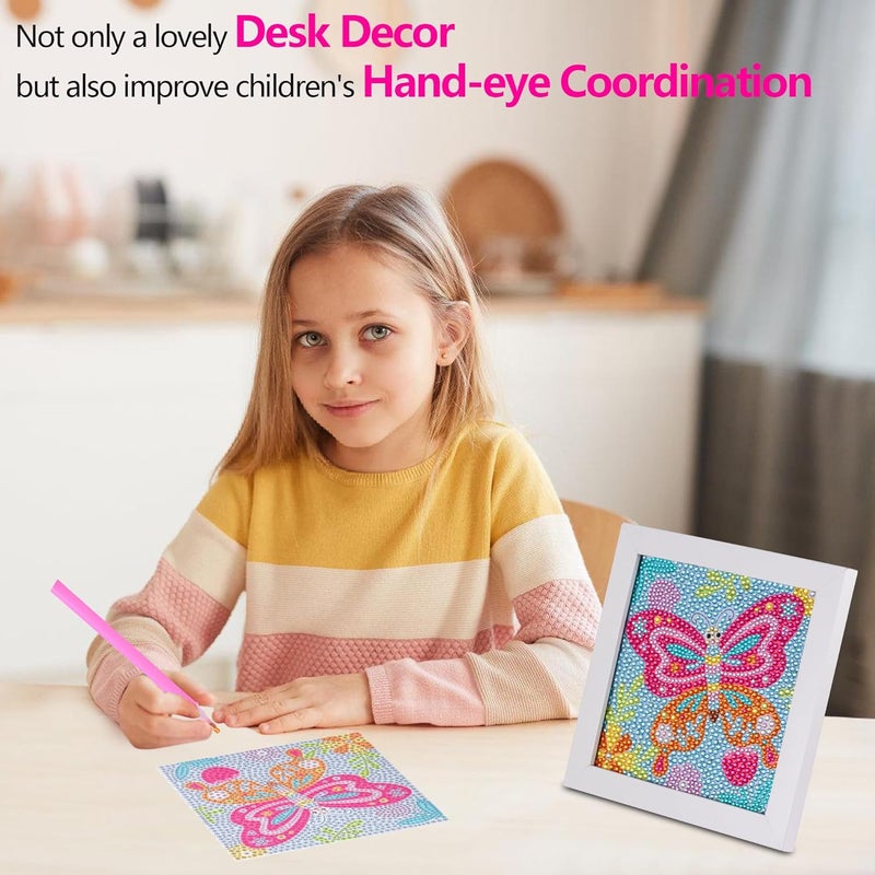 ZALIAFEI Butterfly Diamond Art Kits for Kids, Gem Art for Holiday, Gem Art Kits for Girls Birthday Gift, Arts and Crafts for Ages 8 10 12 - Image 5