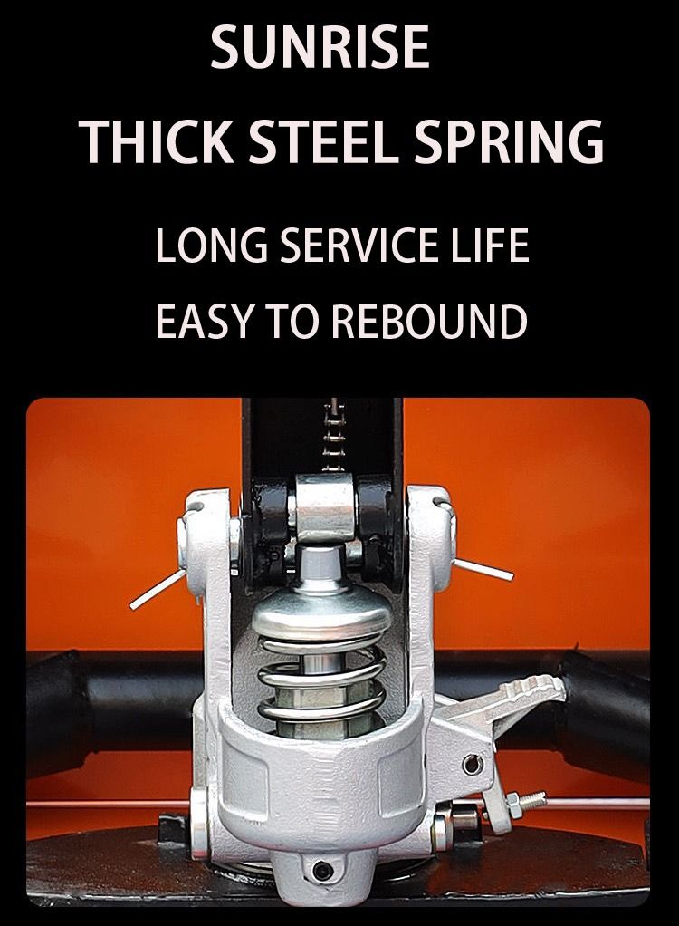 صن رايز شاحنة يدوية بمنصة نقالة 3 طن جاك ترولي شديد التحمل لمصنع المستودعات نقل مواد البضائع - Image 5