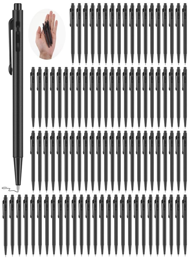 DIMEGON 100 Pcs 4'' Mini Retractable Ballpoint Pens, 0.7 mm Fine Point With Clip, Tiny Ink Black for Pocket Notebook Office - Image 1