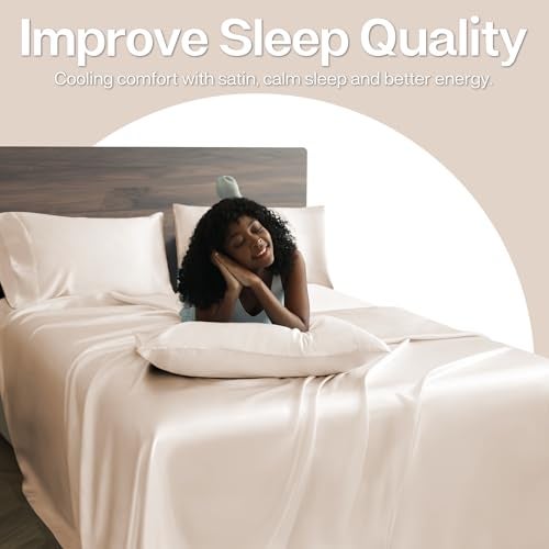 MR&HM Satin Pillowcase for Hair and Skin, Silk Satin Pillowcase 2 Pack, Queen Size Pillow Cases Set of 2, Silky Pillow Cover with Envelope Closure (20x30, Beige) - Image 4