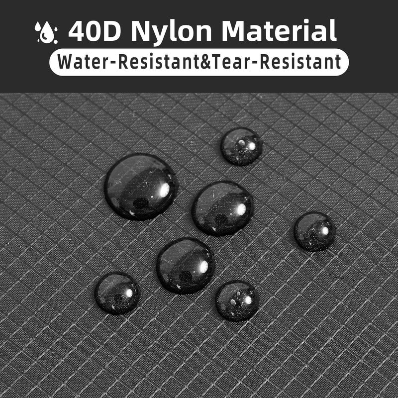 BAGAIL مجموعة BAGAIL 5/6 قطع من أكياس التعبئة خفيفة الوزن لملحقات السفر منظم التعبئة القابل للتوسيع (أسود 6 قطع بنمط شبكي) - Image 5