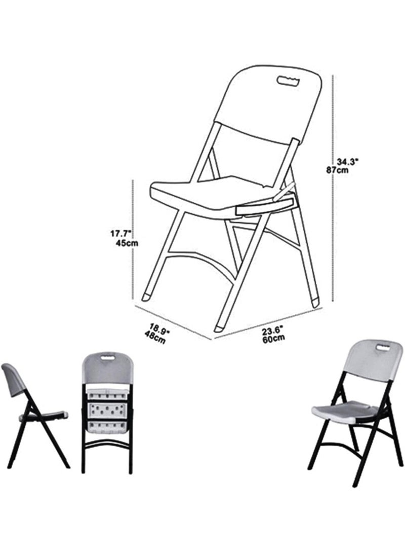 Folding Outdoor & Indoor Dining Set – 183 cm Foldable Table with 8 Folding Chairs - Image 2