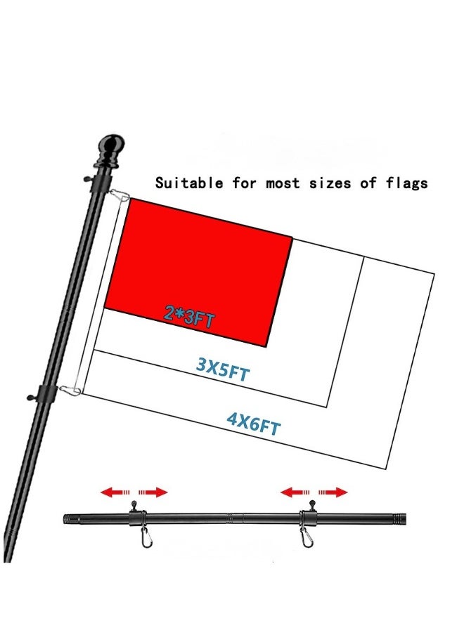 Generic Flagpole Suitable For 2X3, 3X5, 4X6FT Flag Heavy Garden Flagpole Outdoor Or Outdoor Wall-Mounted Flagpole For Street Games  - Image 2