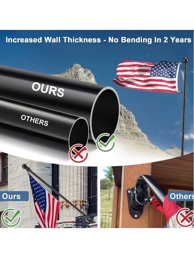 Generic Flagpole Suitable For 2X3, 3X5, 4X6FT Flag Heavy Garden Flagpole Outdoor Or Outdoor Wall-Mounted Flagpole For Street Games  - Image 4