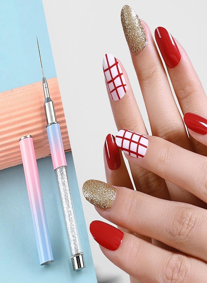 DANNEASY Liner Nail Art Brush, UV Gel Polish Painting Art Design Pen for French Tips, Draw a Grid, Long Stripes, Outline Flower, Professional Manicure Brushes (Size 20mm) - Image 5