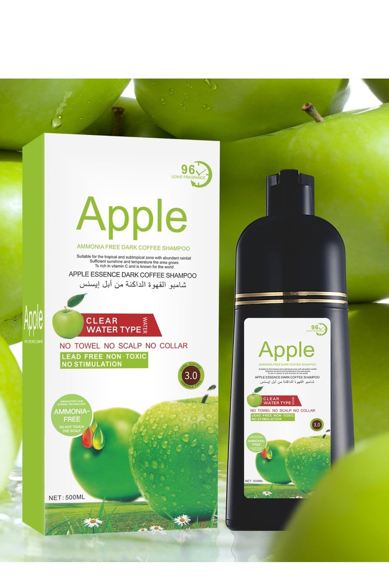 CLEAR APPLE HAIR COLOUR SHAMPOO DARK COFFEE 3.0 AMMONIA FREE 96HR (500ML) - Image 2