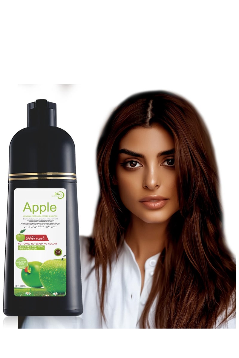 CLEAR APPLE HAIR COLOUR SHAMPOO DARK COFFEE 3.0 AMMONIA FREE 96HR (500ML) - Image 3