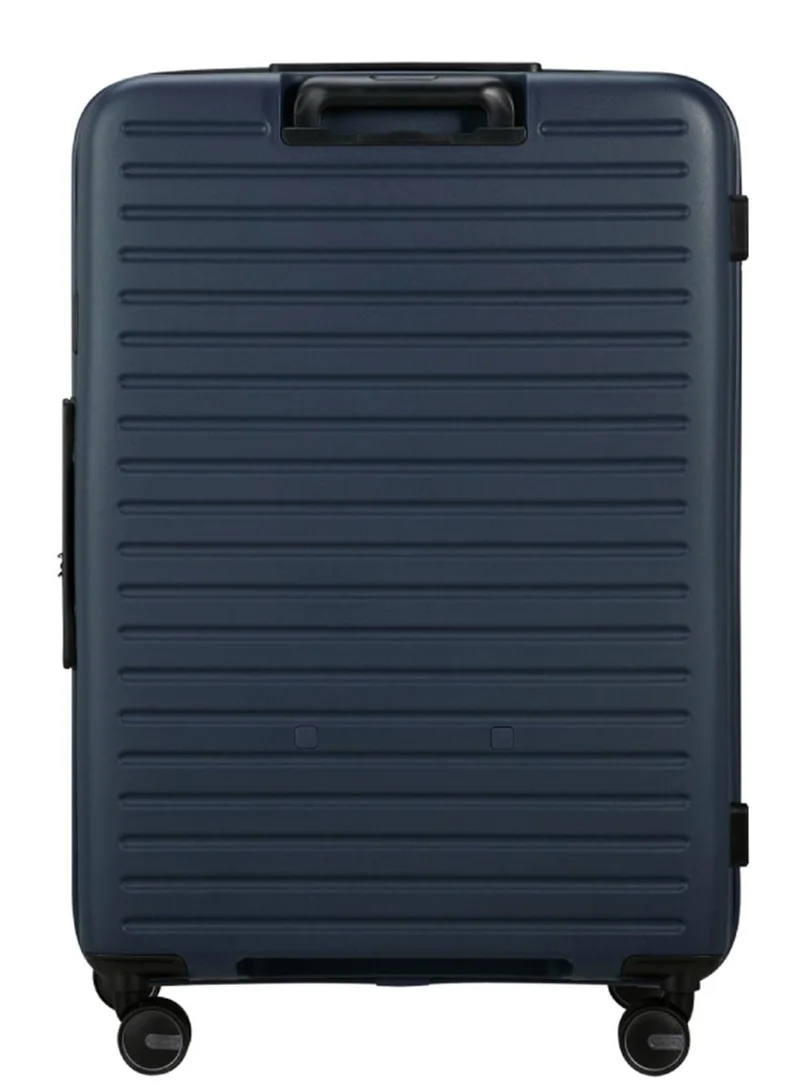 Samsonite 75 restackd suitcase check-in size 75 cm / 28 inch, 4 spinner wheels, polypropylene, midnight|tsa combination lock|shock absorbing wheels|expandable - 5 years international warranty  | Best Price UAE