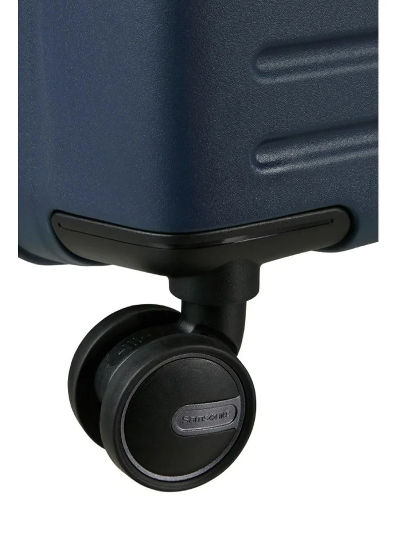 Samsonite 75 restackd suitcase check-in size 75 cm / 28 inch, 4 spinner wheels, polypropylene, midnight|tsa combination lock|shock absorbing wheels|expandable - 5 years international warranty  | Best Price UAE