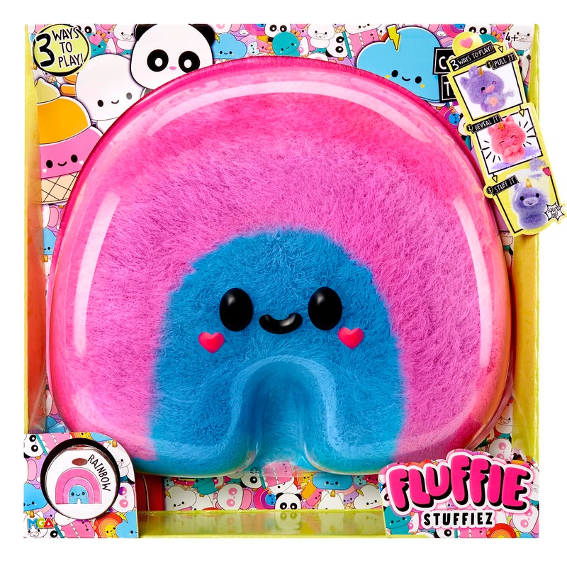 Fluffie Stuffiez Rainbow Large Collectible Feature Plush 11 Surprise Reveal Unboxing with Huggable ASMR Fidget DIY Fur Pulling Ultra Soft Fluff - Image 2