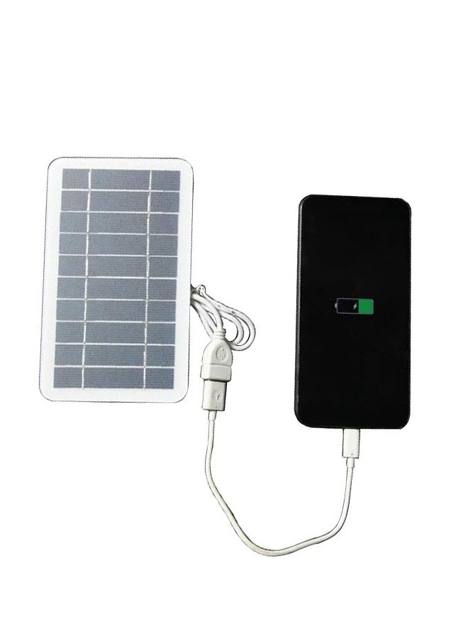 HY - Solar Panel Charger 2W 5V, Outdoor Polycrystalline Silicon Solar Cell Camping Portable Power Solar Panel Mobile Power Supply for Mini Fan, Cellphone, Bicycle, Security Camera and Outdoor - Image 1