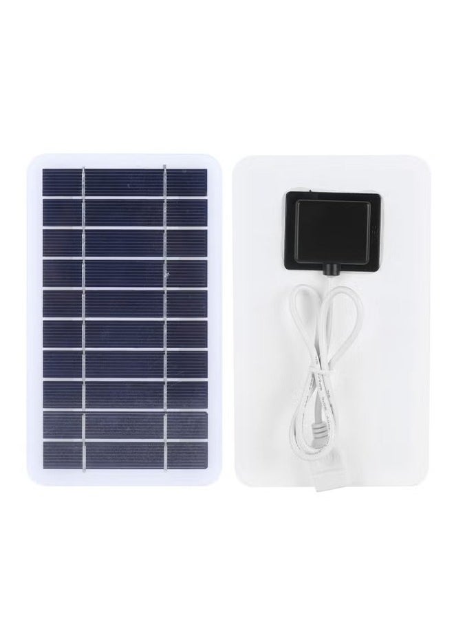 HY - Solar Panel Charger 2W 5V, Outdoor Polycrystalline Silicon Solar Cell Camping Portable Power Solar Panel Mobile Power Supply for Mini Fan, Cellphone, Bicycle, Security Camera and Outdoor - Image 1