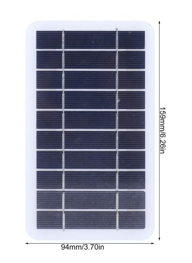 HY - Solar Panel Charger 2W 5V, Outdoor Polycrystalline Silicon Solar Cell Camping Portable Power Solar Panel Mobile Power Supply for Mini Fan, Cellphone, Bicycle, Security Camera and Outdoor - Image 1