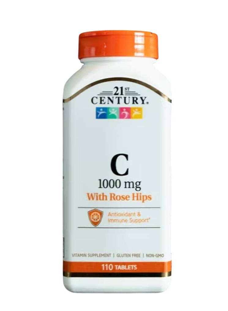 21st Century Natural C 1000 with Rose HIPS Caplets, 110 Count (22383) - Image 1