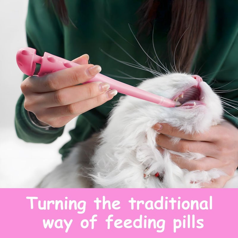 Xuanda Pet Pill Shooter, Pill Plunger Dispenser with 20ml Syringes and Nursing Bottle Feeder for Cats, Dogs and Small Animals（Pink） - Image 2