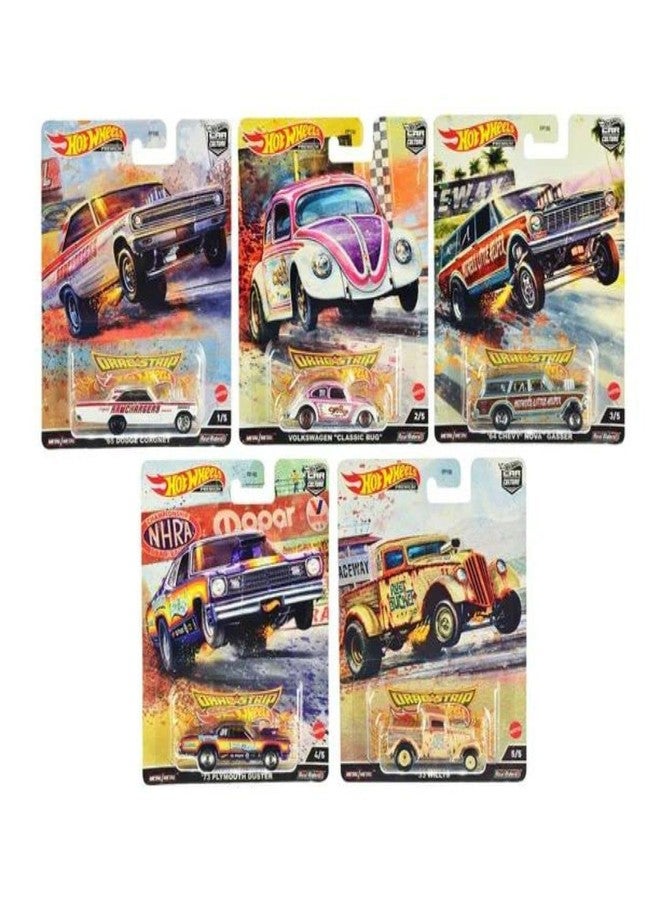 Hot Wheels Hot Wheels Car Culture 2022 Dragstrip Demons Complete Bundle of 5 Die‑Cast Vehicles, 1:64 Scale, FPY86-957R, Ages 3+ - Image 1