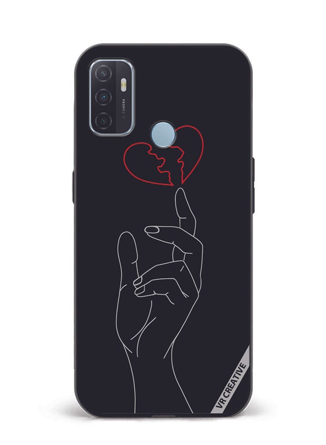 VR CREATIVE Protective Case Cover For Oppo A53 Heart Broken Design Multicolour - Image 1