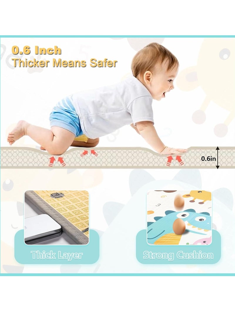 MUMS PLANET Super Soft Baby Play Mat - Attractive Designs, Waterproof, Easy to Clean, Perfect Protection for Infants and Toddlers _ Protects your baby from cold or hot floors and safe for your baby's sensitive skin _ Baby Play Mat _ Infant Crawling Mat _ Baby Play Mat _ Shockproof Play Mat  - Image 3