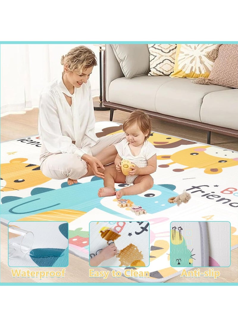 MUMS PLANET Super Soft Baby Play Mat - Attractive Designs, Waterproof, Easy to Clean, Perfect Protection for Infants and Toddlers _ Protects your baby from cold or hot floors and safe for your baby's sensitive skin _ Baby Play Mat _ Infant Crawling Mat _ Baby Play Mat _ Shockproof Play Mat  - Image 4