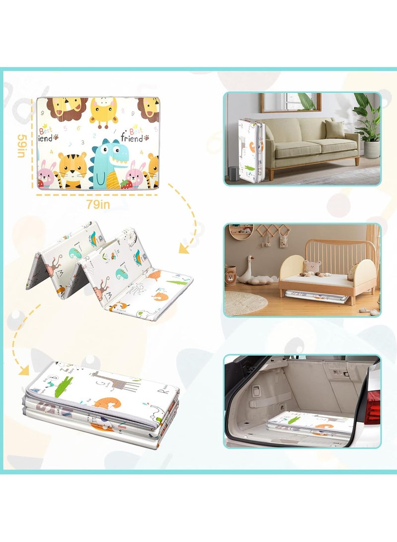 MUMS PLANET Ultra-soft baby crawling and play mat Size 150x 180 – Featuring attractive designs, water-resistant, easy to clean, and provides ideal protection for infants and toddlers. Keeps your baby safe from cold or hot floors and is gentle on sensitive skin. Baby crawling mat – Kids play mat – Baby toys – Perfect gift for children. - Image 4