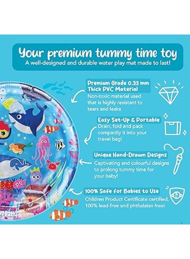 ممز بلانيت سجاده مائيه الحجم الكبير ، العاب اطفال حديثي الولاده تساعد علي تقويه عضلات الرقبه و الزحف حتي سن 5 سنوات  مركز نشاط كبير جدا متعدد المراحل للاطفال والالعاب الحسية، سجاده لعب قابل للنفخ، هدية تحفيز بصري للاولاد والبنات, العاب للاطفال من سن 3 شهور - العاب للبيبي- العاب اطفال-ألعاب تنمية المهارات الحسية-العاب استكشاف - Image 5