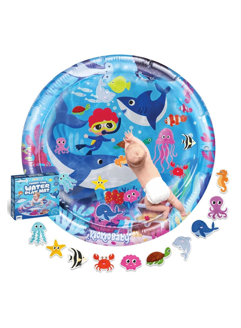 ممز بلانيت سجاده مائيه الحجم الكبير ، العاب اطفال حديثي الولاده تساعد علي تقويه عضلات الرقبه و الزحف حتي سن 5 سنوات  مركز نشاط كبير جدا متعدد المراحل للاطفال والالعاب الحسية، سجاده لعب قابل للنفخ، هدية تحفيز بصري للاولاد والبنات, العاب للاطفال من سن 3 شهور - العاب للبيبي- العاب اطفال-ألعاب تنمية المهارات الحسية-العاب استكشاف - Image 1