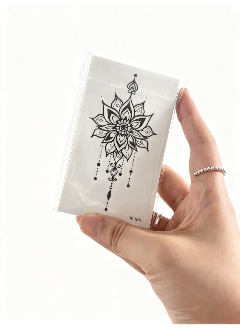 Black pattern tattoo stickers suitable for parties, travel and taking photos - Image 5