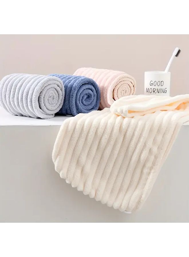 Pink Soft Absorbent Breathable Hair Towel For Drying Quick Dry Gentle On Hair Bathroom Essentials Daily Use Polyester Blend Contemporary Style Hair Towel Wrap For Women Men - Image 2