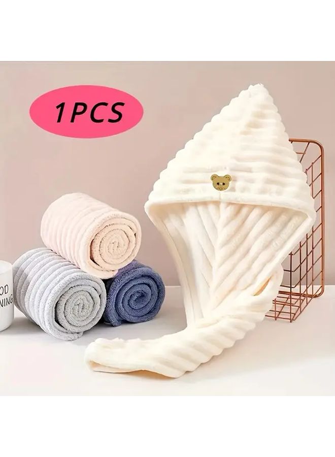 Pink Soft Absorbent Breathable Hair Towel For Drying Quick Dry Gentle On Hair Bathroom Essentials Daily Use Polyester Blend Contemporary Style Hair Towel Wrap For Women Men - Image 1