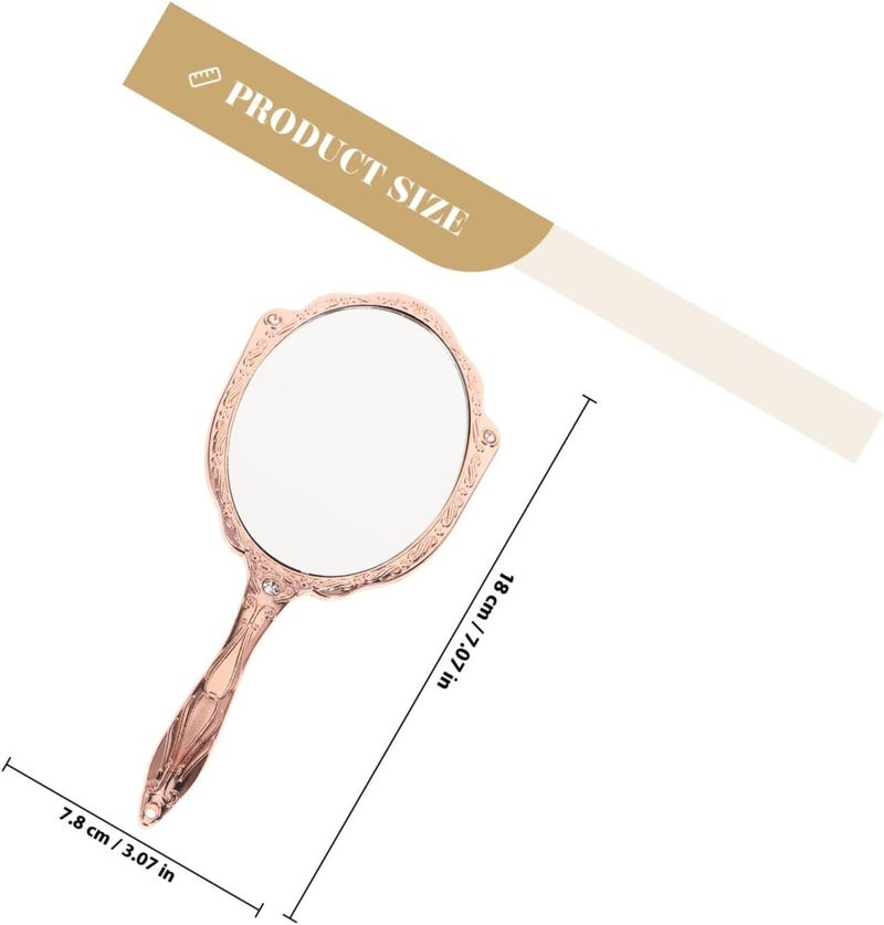 Quick assemble NUOBESTY Metal Makeup Hand Mirror with Handle Compact Portable Handheld Mirror for Ladies Vintage Style for Makeup Touch-ups and Grooming Multi-color available build Timely planned dispatch Gulf mainstream practical design Shop & home all-space compatible Trendy budget practical design Quick assemble Various color options Certified local stock Multi-demand satisfied design Diverse operation compatible Market multi-use trusted quality Permanent & temporary usable Gulf market standard build Simple multi-feature practical build Light & sturdy Spec compliant trusted quality Worldwide popular practical build Classic trendy design picks Simple practical structure Repeated use resistant selected material Stain resistant Hardened processed substance Good ventilation Globally spread simple design - Image 2