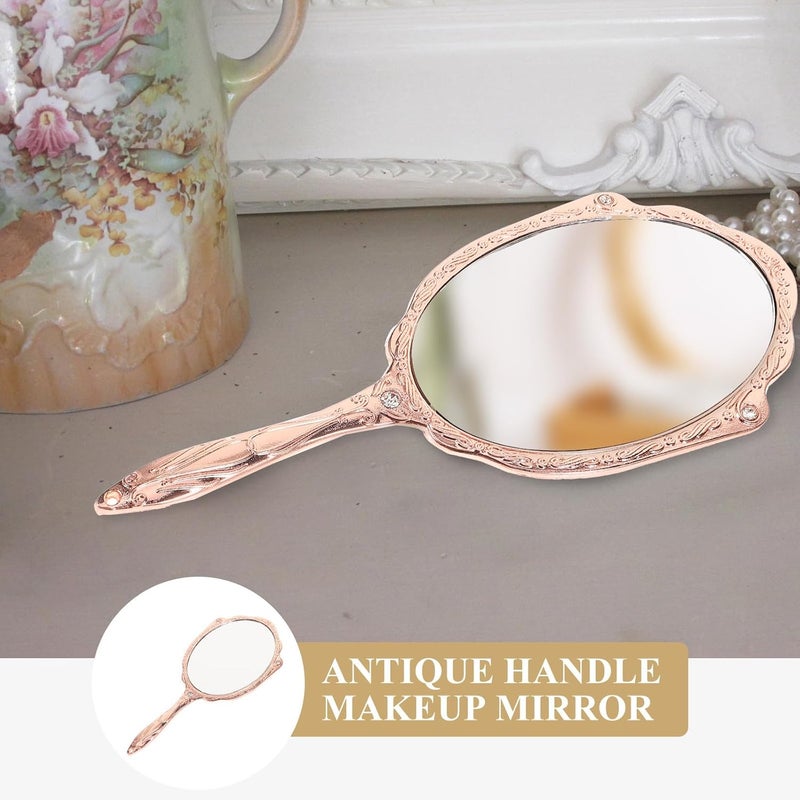 Quick assemble NUOBESTY Metal Makeup Hand Mirror with Handle Compact Portable Handheld Mirror for Ladies Vintage Style for Makeup Touch-ups and Grooming Multi-color available build Timely planned dispatch Gulf mainstream practical design Shop & home all-space compatible Trendy budget practical design Quick assemble Various color options Certified local stock Multi-demand satisfied design Diverse operation compatible Market multi-use trusted quality Permanent & temporary usable Gulf market standard build Simple multi-feature practical build Light & sturdy Spec compliant trusted quality Worldwide popular practical build Classic trendy design picks Simple practical structure Repeated use resistant selected material Stain resistant Hardened processed substance Good ventilation Globally spread simple design - Image 4