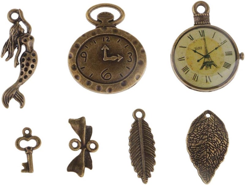 klarako100 Gram DIY Assorted Color Antique Metal Steampunk Charms Pendant for Crafting, Cosplay Decoration,Jewelry Making Accessories - Image 3