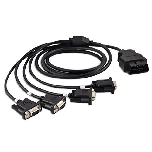 OLLGEN 2.1M 6.9ft 1 OBD Male Interface to DB9 Serial RS232 4 Female Port OBD2 OBDII 16 Pin OBD Cable Adapter Diagnostic Extension Cord Connector (OBD Male/Female Port to DB9 Cable) - Image 2