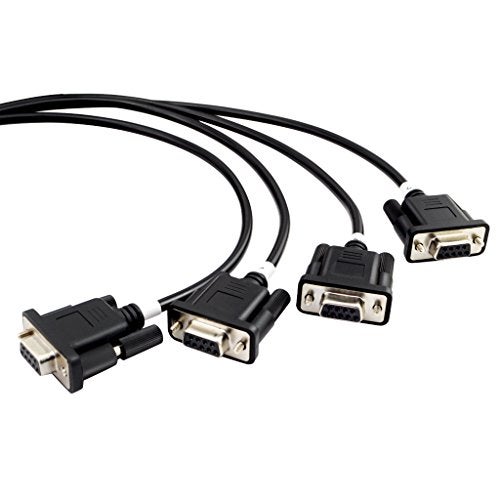 OLLGEN 2.1M 6.9ft 1 OBD Male Interface to DB9 Serial RS232 4 Female Port OBD2 OBDII 16 Pin OBD Cable Adapter Diagnostic Extension Cord Connector (OBD Male/Female Port to DB9 Cable) - Image 3