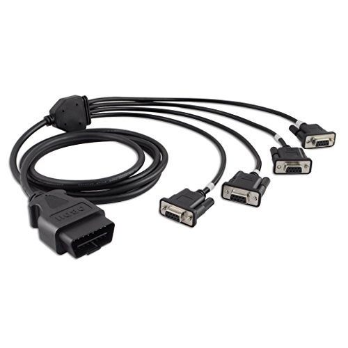 OLLGEN 2.1M 6.9ft 1 OBD Male Interface to DB9 Serial RS232 4 Female Port OBD2 OBDII 16 Pin OBD Cable Adapter Diagnostic Extension Cord Connector (OBD Male/Female Port to DB9 Cable) - Image 1