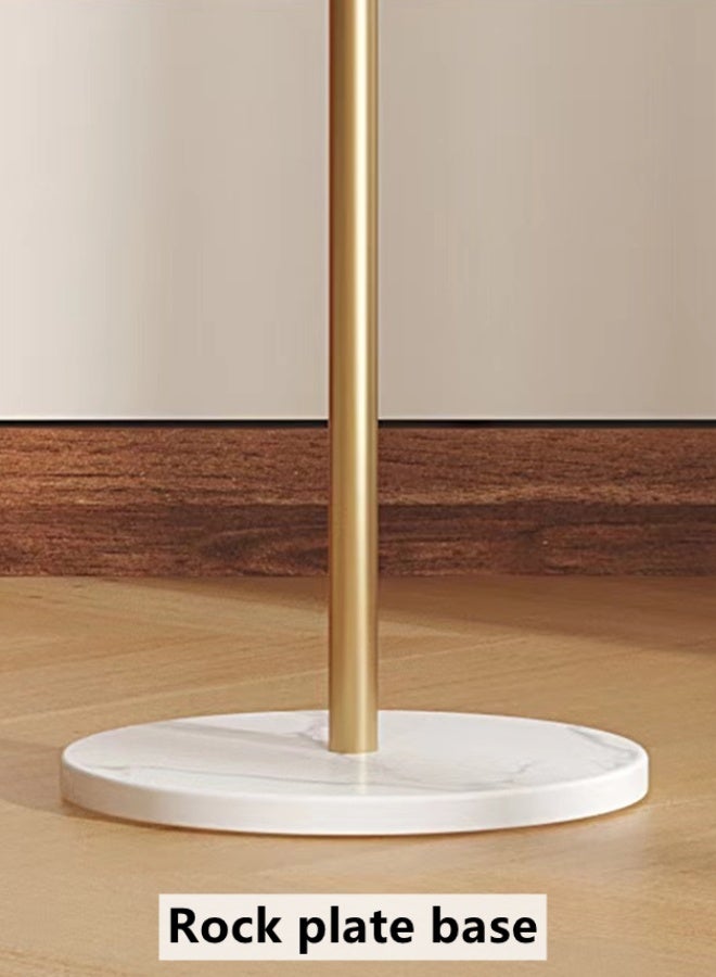 كوتيس حامل معاطف معدني، حامل ملابس، حامل ملابس، شماعات ملابس، حامل مستقل لتعليق المعاطف، حامل شماعات، منزل، فندق، تجزئة، فولاذ، ذهبي/أبيض، 29×170 سم - Image 2