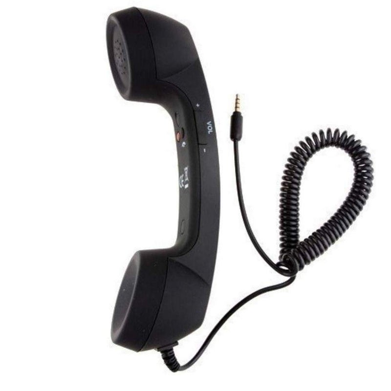 Drumstone𝟏𝟐 -𝐘𝐞𝐚𝐫 𝐖𝐚𝐫𝐫𝐚𝐧𝐭𝐲 Coco Phone Radiation-Free Retro Handset Receiver with Mic | 3.5mm Wired Phone Headset | Wired Handset for Clear Calls | Compatible with Smartphones & Tablets - Image 1
