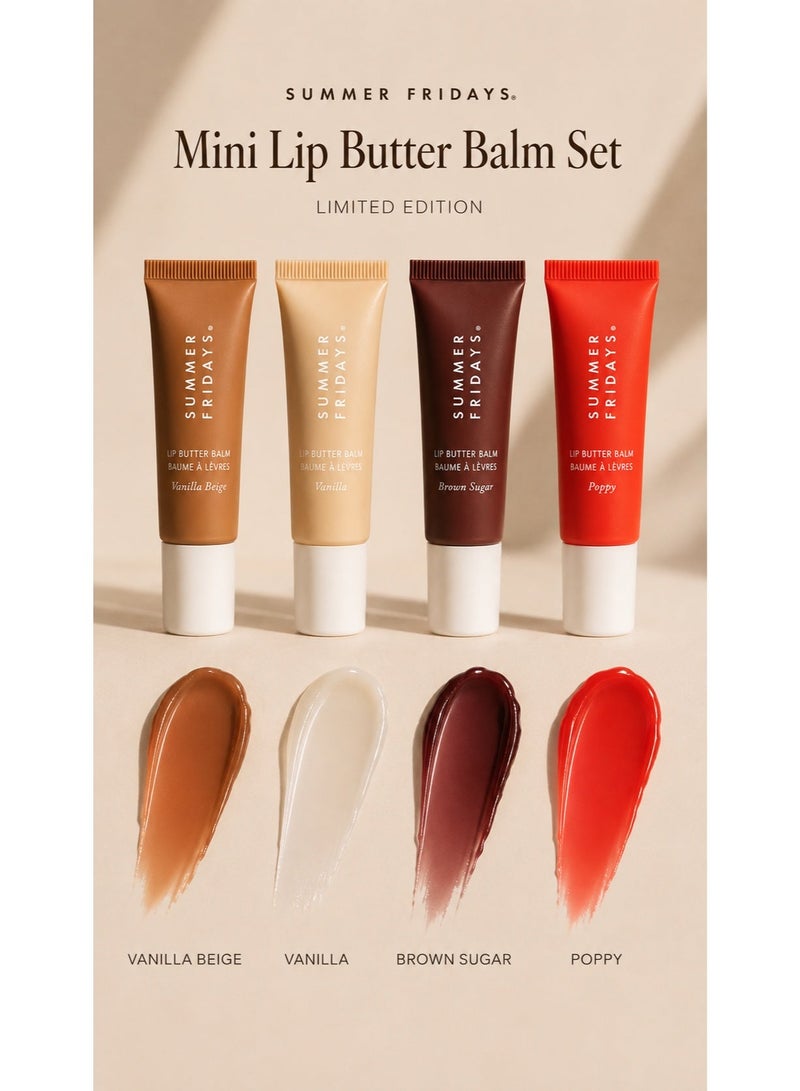 SUMMER FRIDAYS Mini Lip Balm Set – Hydrating & Shiny Lip Butter Balm, 4 Moisturizing Lip Balms for Soft, Smooth & Glossy Lips, Nourishing Formula, Travel Size, Limited Edition - Image 2
