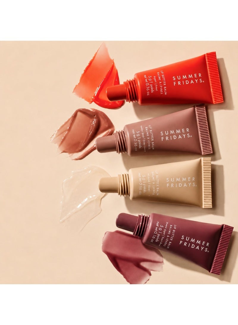 SUMMER FRIDAYS Mini Lip Balm Set – Hydrating & Shiny Lip Butter Balm, 4 Moisturizing Lip Balms for Soft, Smooth & Glossy Lips, Nourishing Formula, Travel Size, Limited Edition - Image 4