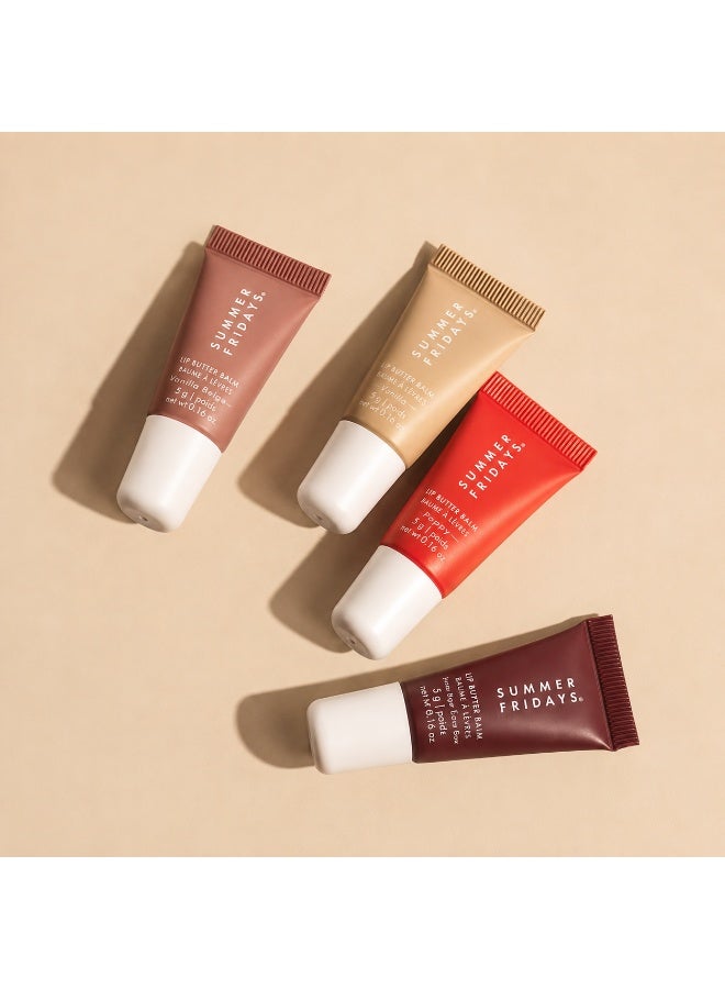 SUMMER FRIDAYS Mini Lip Balm Set – Hydrating & Shiny Lip Butter Balm, 4 Moisturizing Lip Balms for Soft, Smooth & Glossy Lips, Nourishing Formula, Travel Size, Limited Edition - Image 5