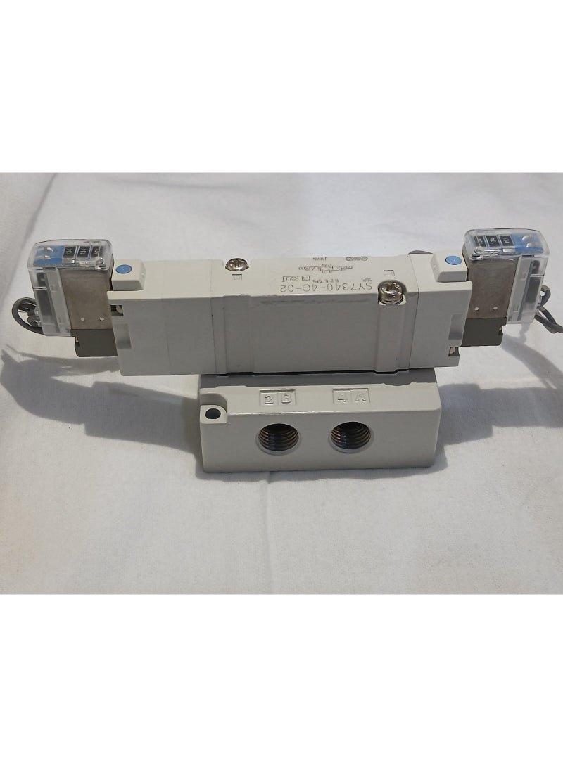 SMC Pneumatic Solenoid Valve SY7340-4G-02 220VAC - Image 1