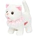 Easfan 7 Walking Plush Kitty Toy Stuffed Animal Electric Interactive with Dress Talking Musical Cute Plush Toy White Cat Tail Wagging Christmas Birthday Gifts for Kids Toddlers - Image 2
