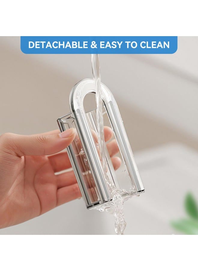 MOPMS Electric Toothbrush Holders Wall Mounted, Single Slot Toothbrush Holders for Bathrooms, Self Adhesive Electric Toothbrush Organizer Space Saver (2Pcs Grey) - Image 5