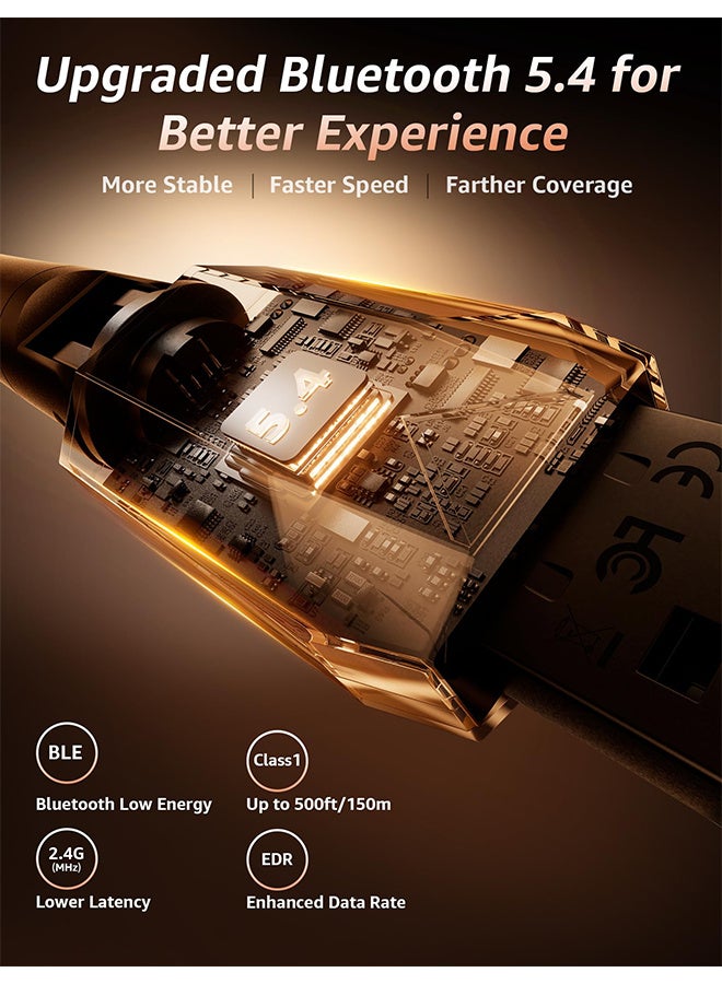 Wireless USB Bluetooth 5.4 Adapter for PC - USB AdapterAX900M Dual Mode BLE/EDR, Wireless Network External Receiver for Desktop Laptop Dual Band Wireless Adapter WiFi Dongle for Windows 10/11 Wireless Network Adapter for PC Computer，Black - Image 2