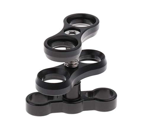 Peastrex 4 Pcs 1" Aluminum Ball Clamp Mount for Underwater Diving Light Arms Tray System, Photography Diving Camera - Image 2