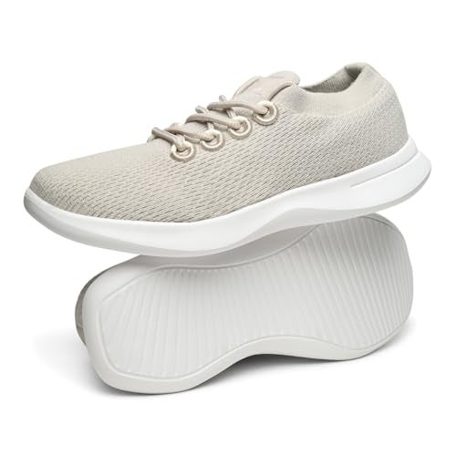 YOHO Fastlane 0600 Sneakers for Women | Stylish, Casual & Lightweight | Extra soft Walking Slip-On Shoes for Ladies/Girls | Pearl White -UK 4 - Image 1