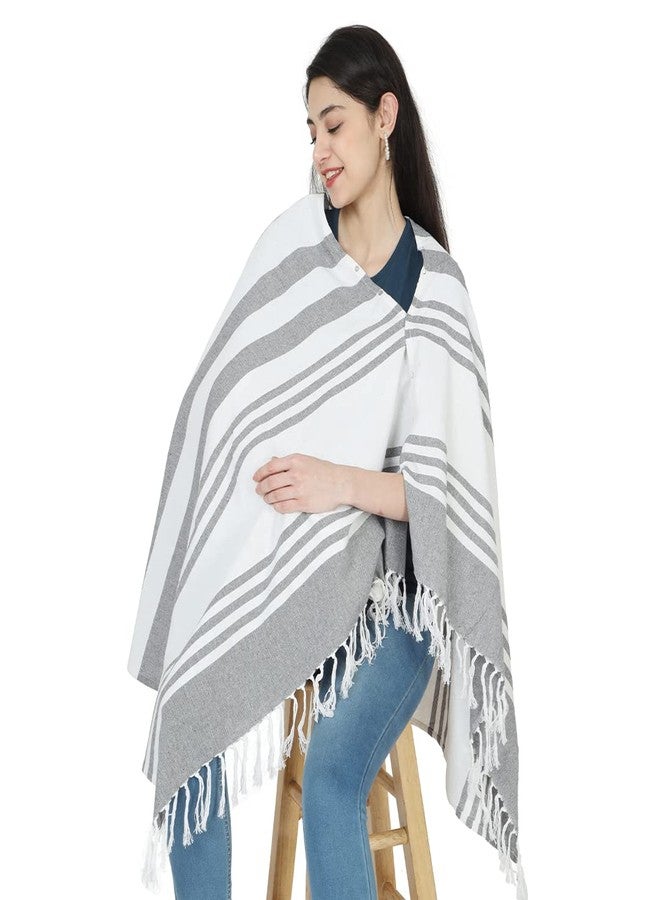 nene Mother's Multi-Purpose Large Size Nursing/Feeding Scarf-Wrap Stole (Grey) - Image 2